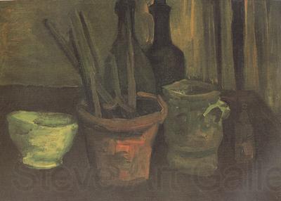 Vincent Van Gogh Still Life with Paintbrushes in a Pot (nn04) Spain oil painting art